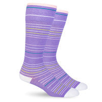 Purple Stripes Cotton Compression Socks