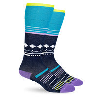 Blue Multi Stripes Cotton Compression Socks