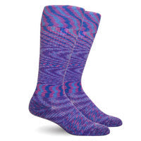 Purple Space Dyed Cotton Compression Socks