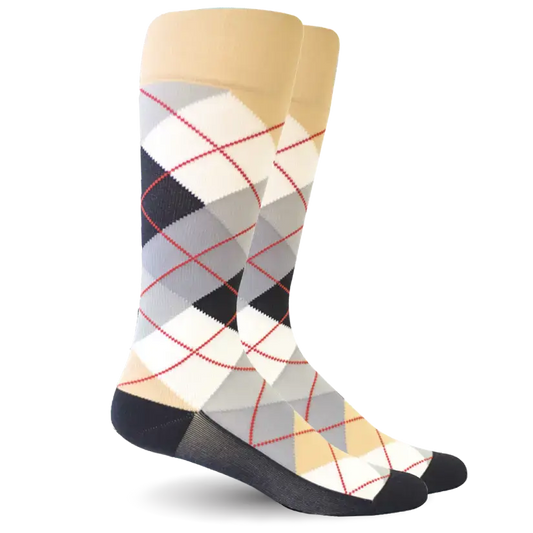 Argyle Synthetic Beige/White - Women's Medical