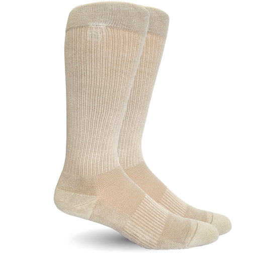 Solid Beige Socks - Men's Medical