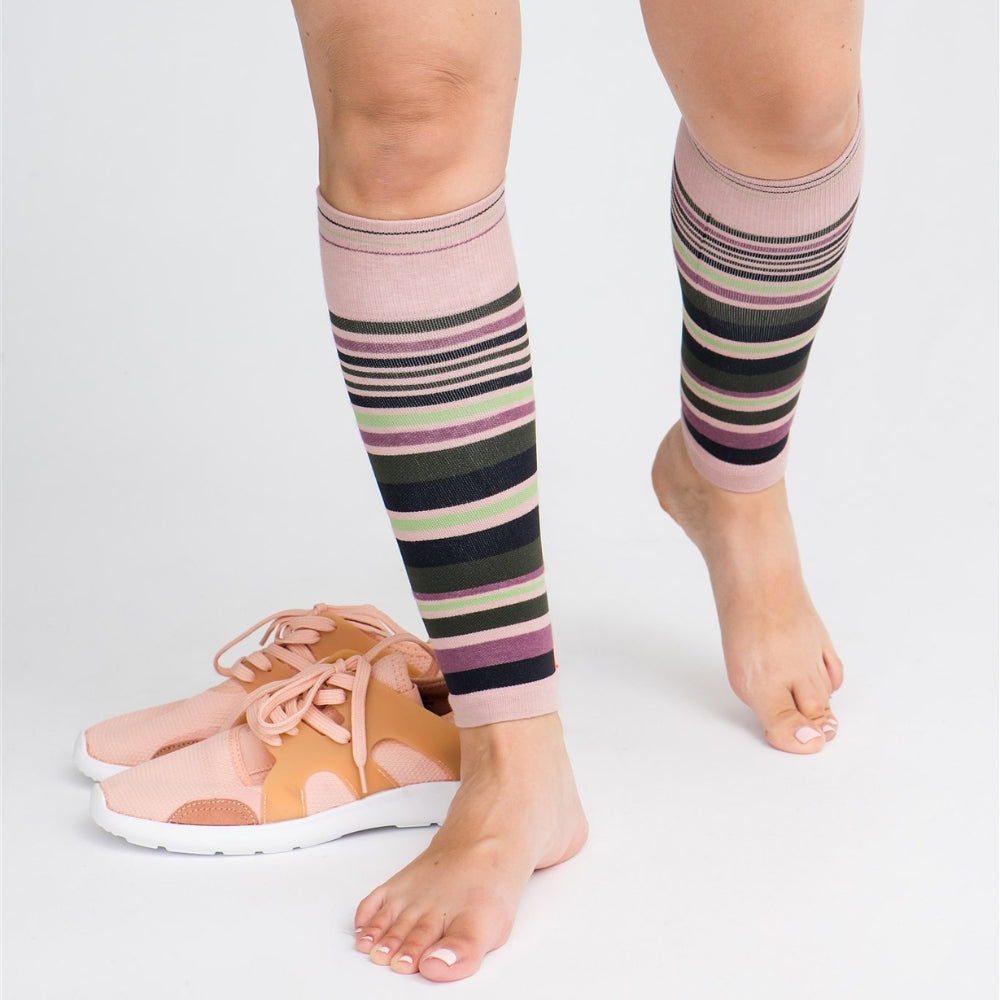 Stripe Black + Pink Cotton Compression Sleeve