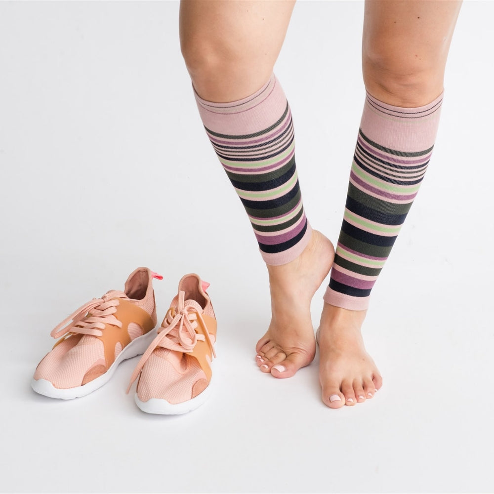 Stripe Black + Pink Cotton Compression Sleeve