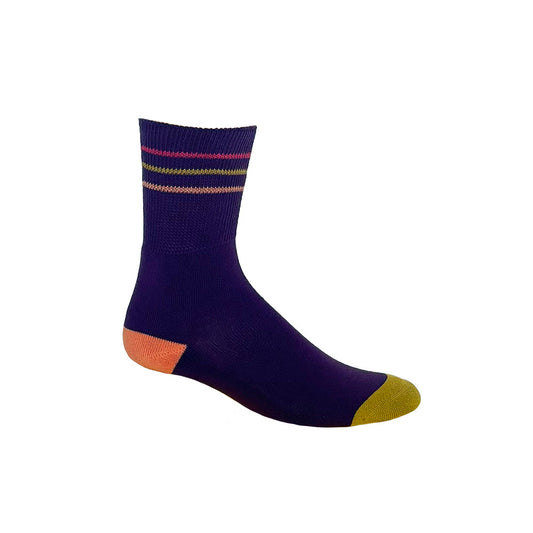 Color Block Purple + Orange Diabetic Socks