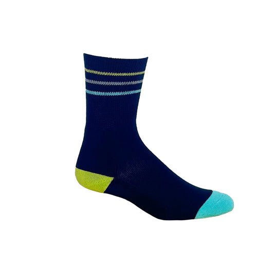 Color Block Navy + Teal Diabetic Socks