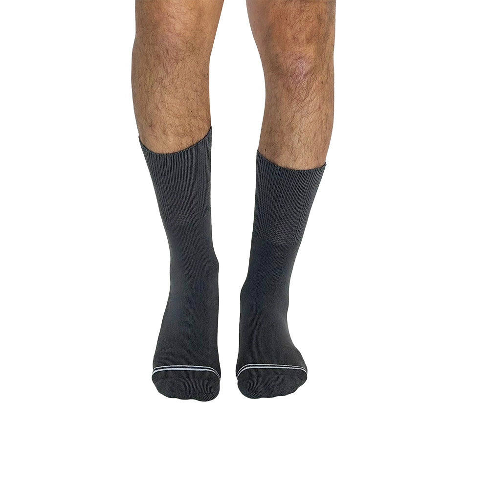 Solid Grey Diabetic Socks