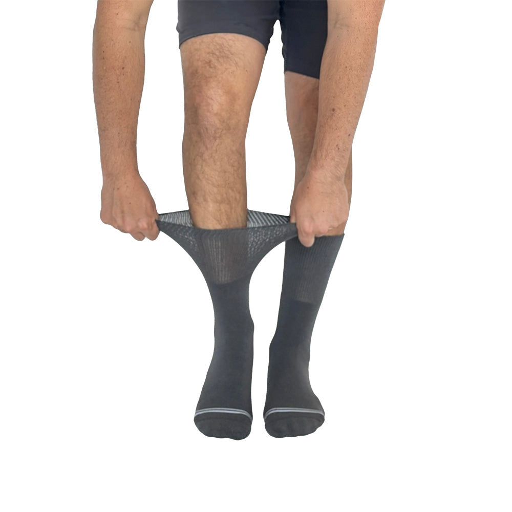 Solid Grey Diabetic Socks