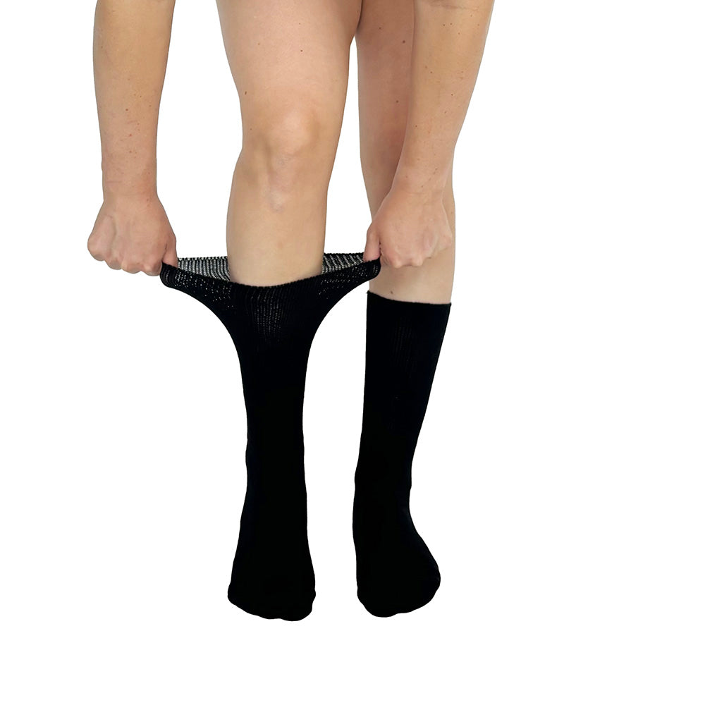 Solid Black Diabetic Socks