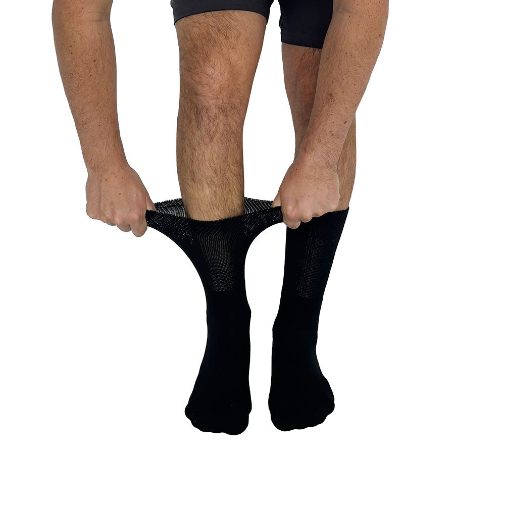 Solid Black Diabetic Socks