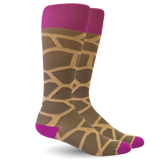 Giraffe Pink/Brown - Synthetic Women's Medical  20-30 mmHg