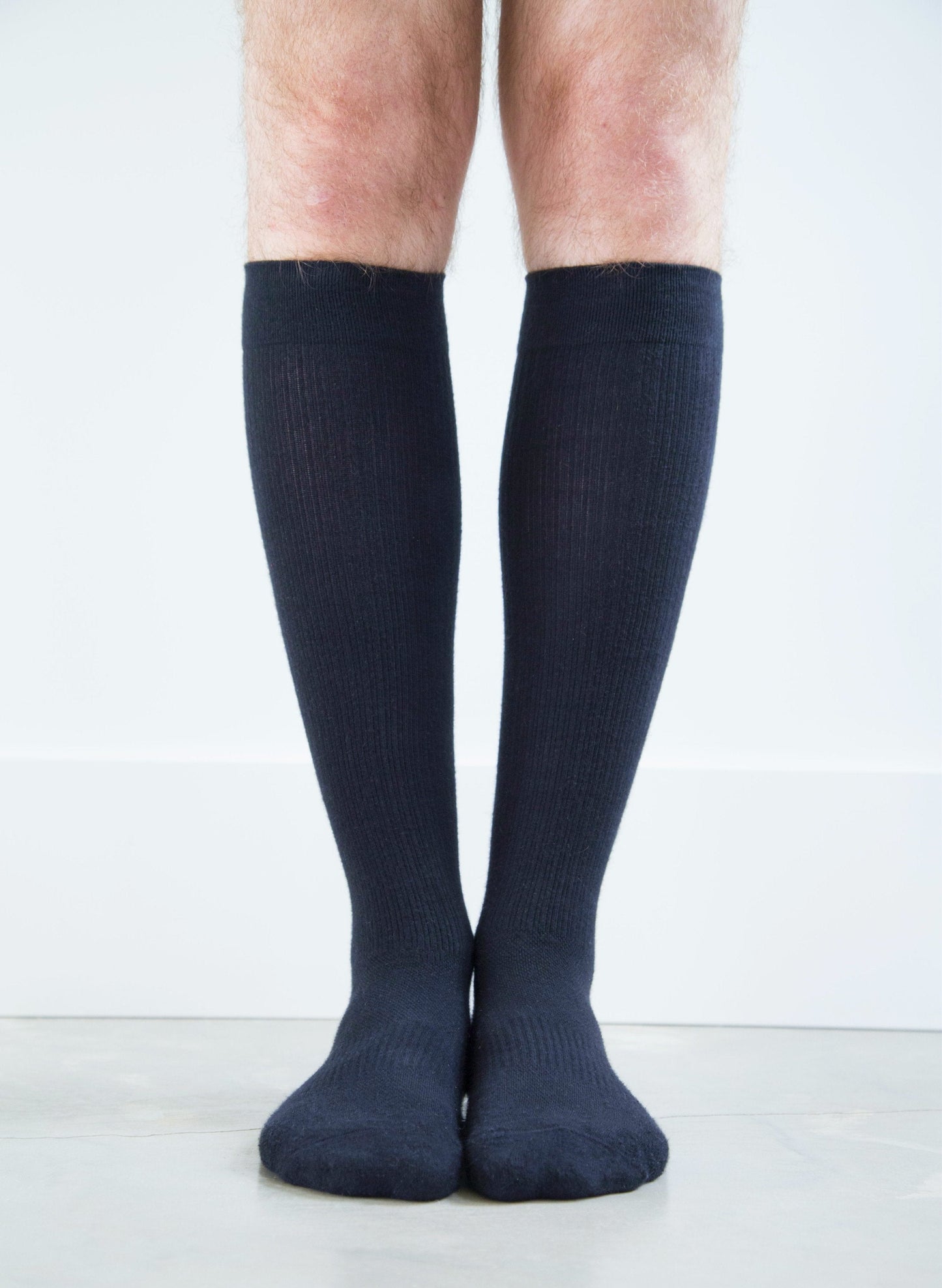 Solid Black Cotton Socks - Men's Medical