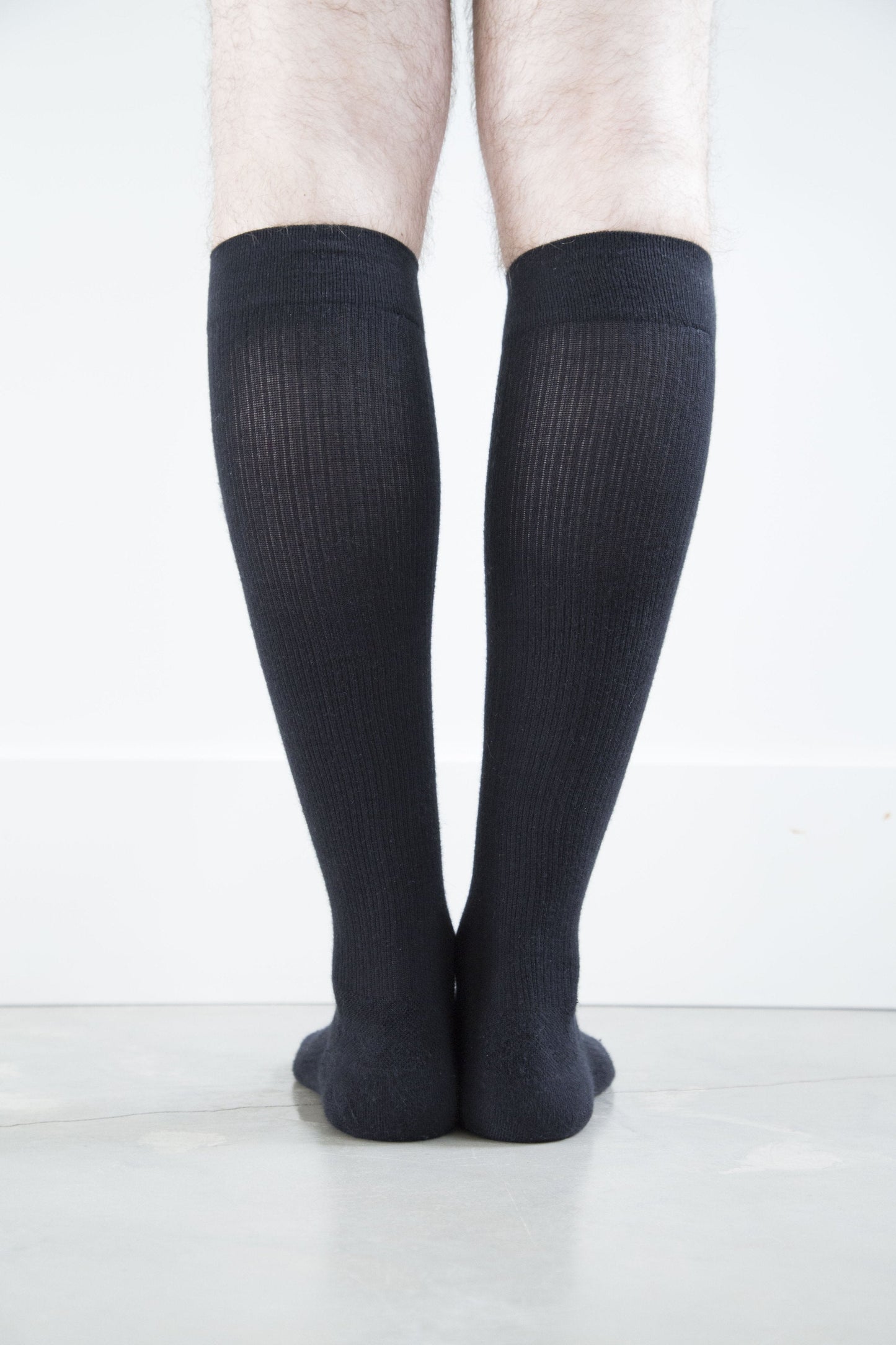 Solid Black Cotton Socks - Men's Medical