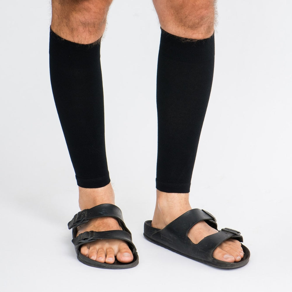 Solid Black Cotton Compression Sleeve