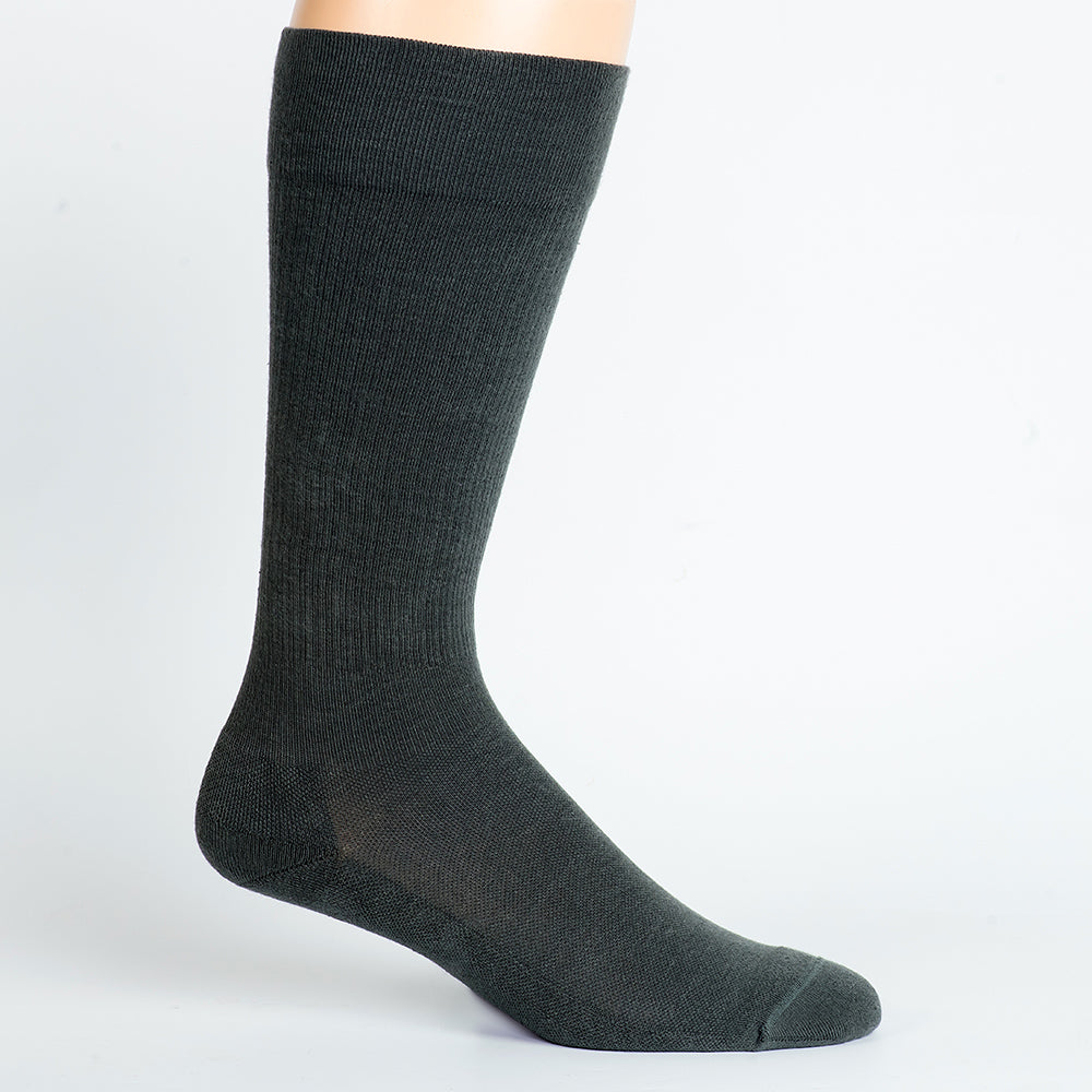 Solid Grey Cotton Compression Socks