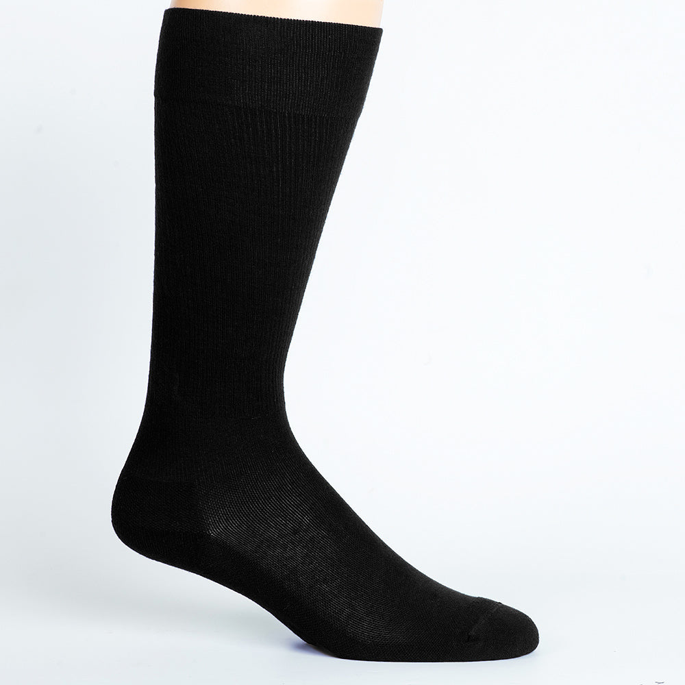 Solid Black Cotton - Medical Compression Socks