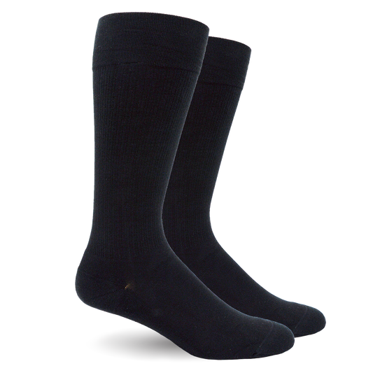 Solid Black Cotton - Medical Compression Socks